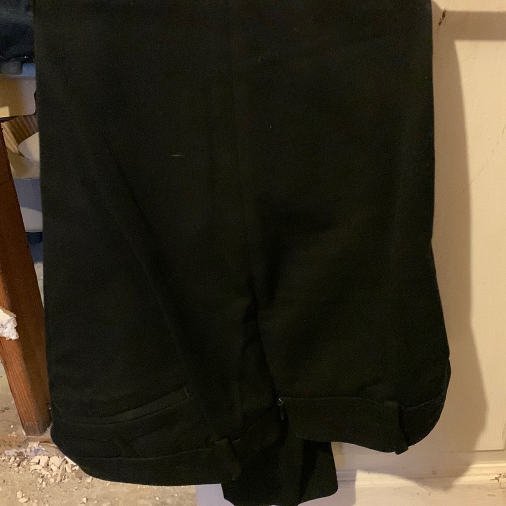 Side zip black pants, skinny leg